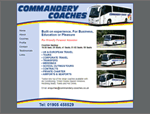 Tablet Screenshot of commandery-coaches.co.uk